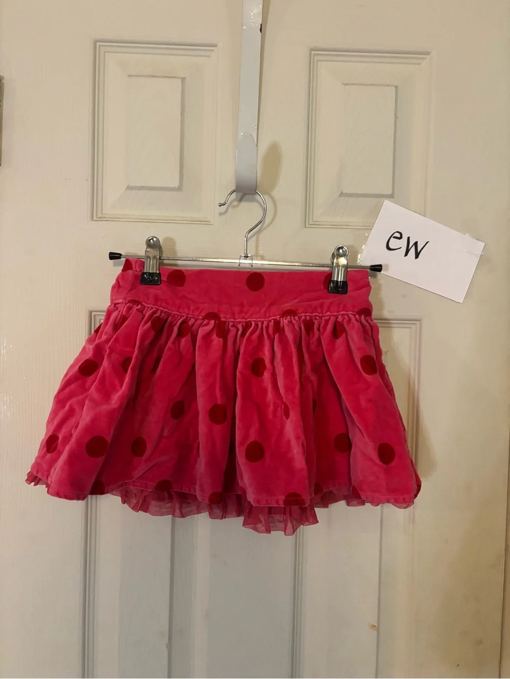 Old Navy pink polka dot skirt with ruffle hem, size 4T #kidswear #toddler